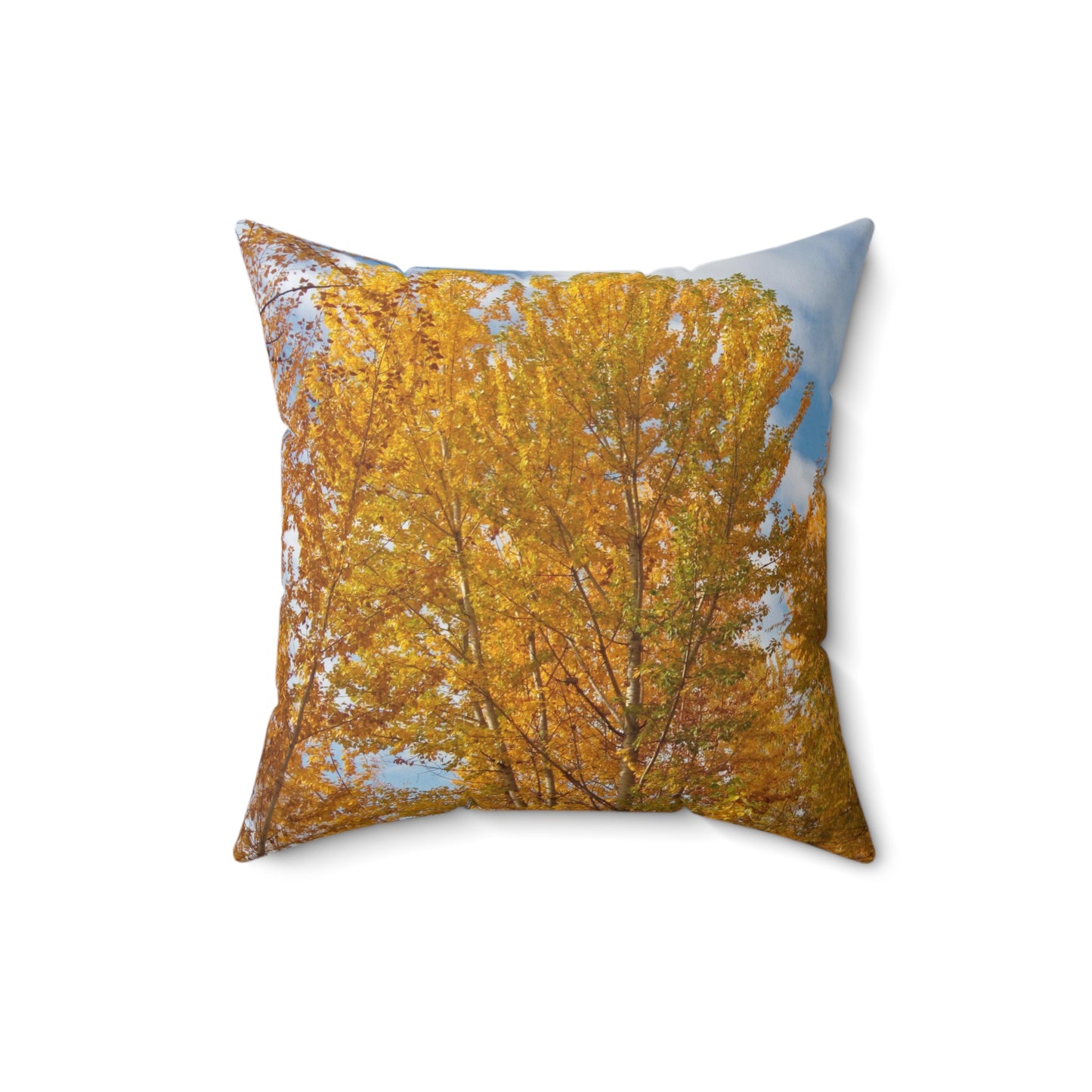 Autumn Gold Spun Polyester Square Pillow