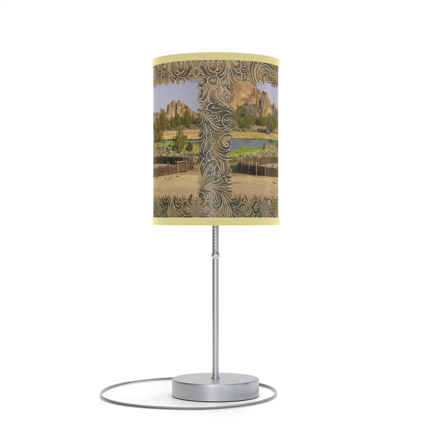 Scenic Round Pen Lamp on a Stand