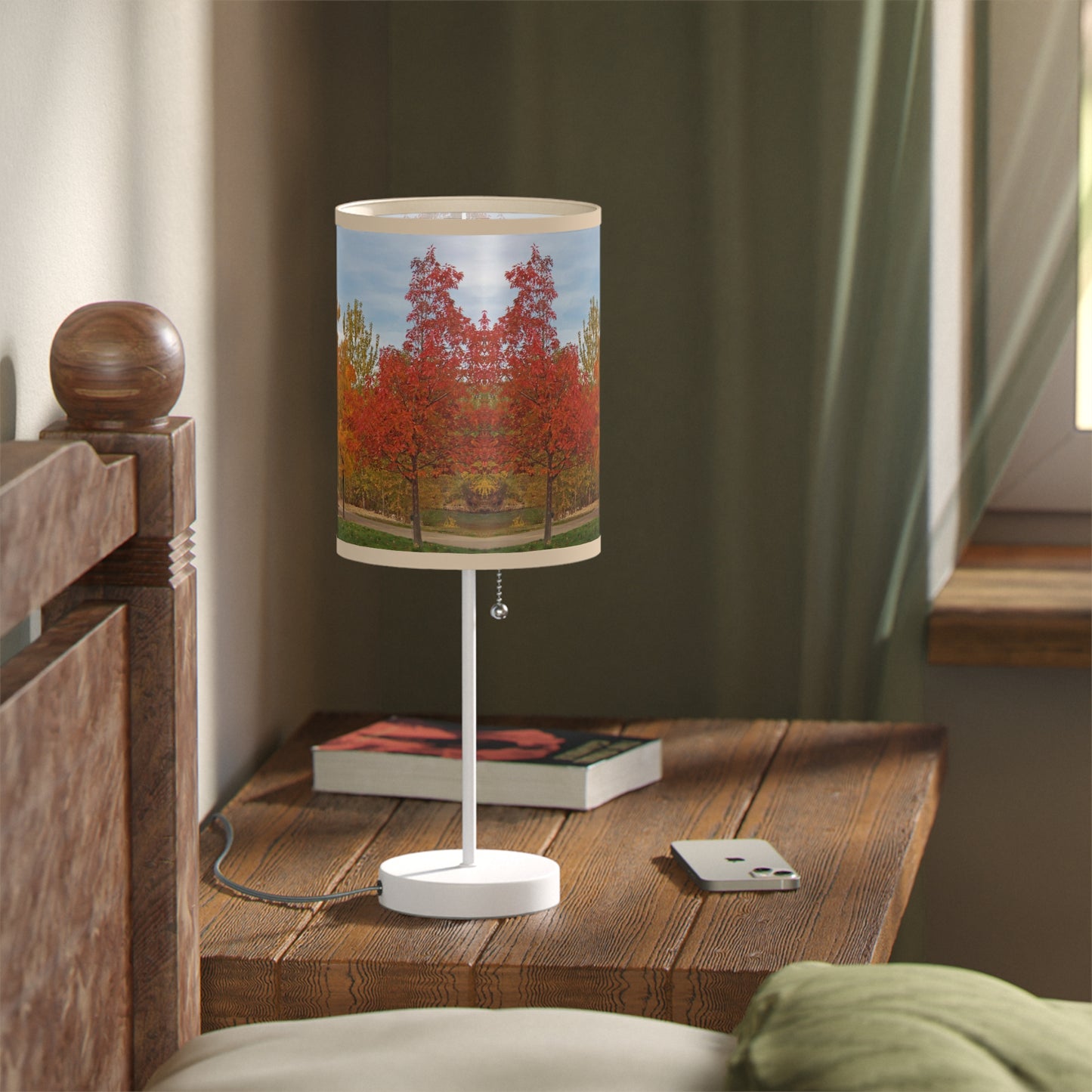 Autumn Serenity Lamp on a Stand