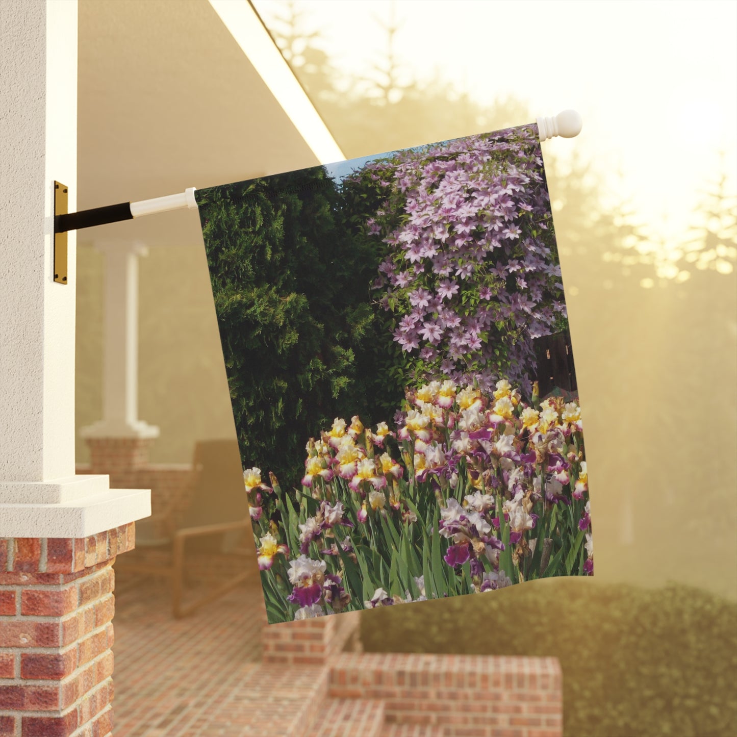 Sunny Iris Garden, Garden & House Banner