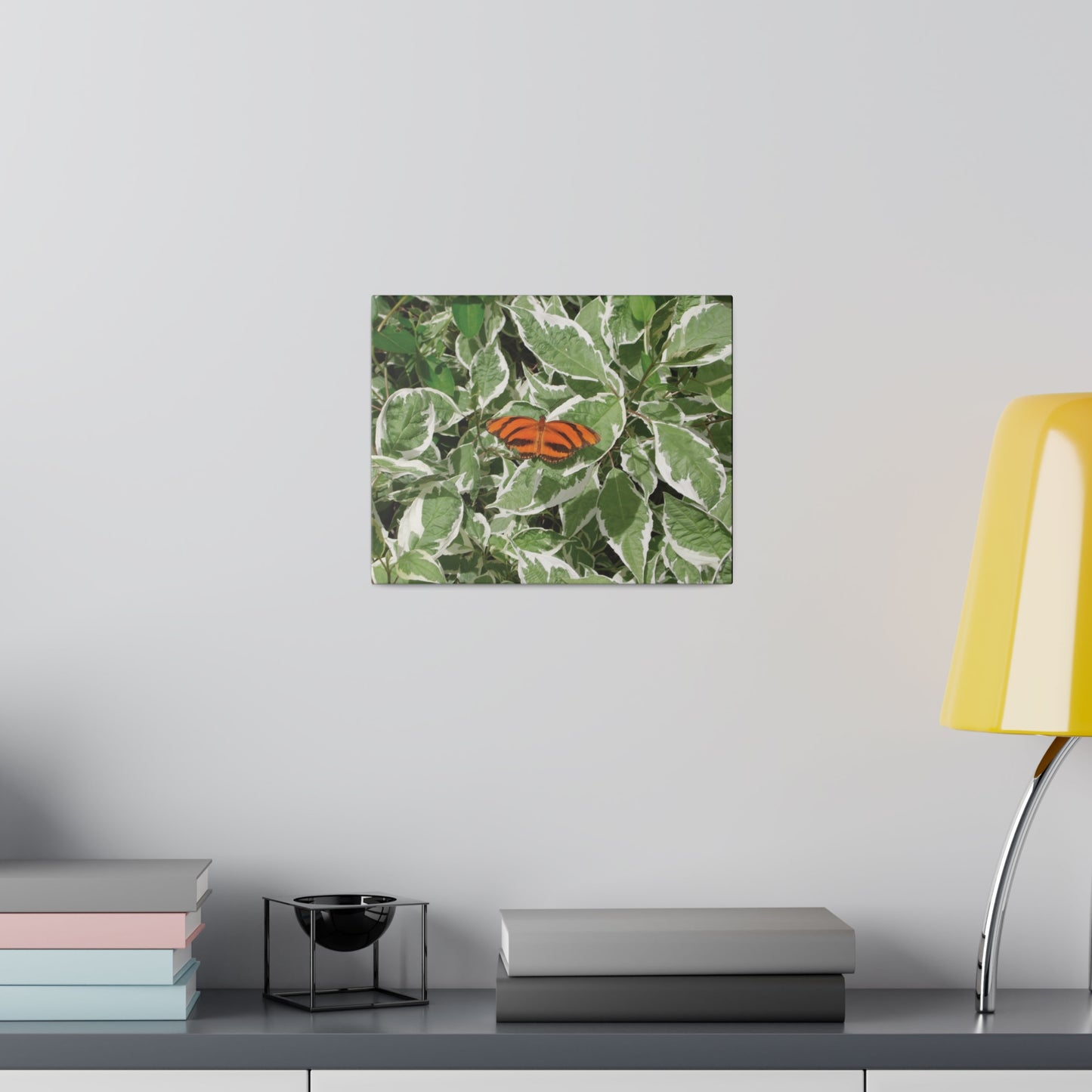 Leaves & Butterfly Matte Canvas
