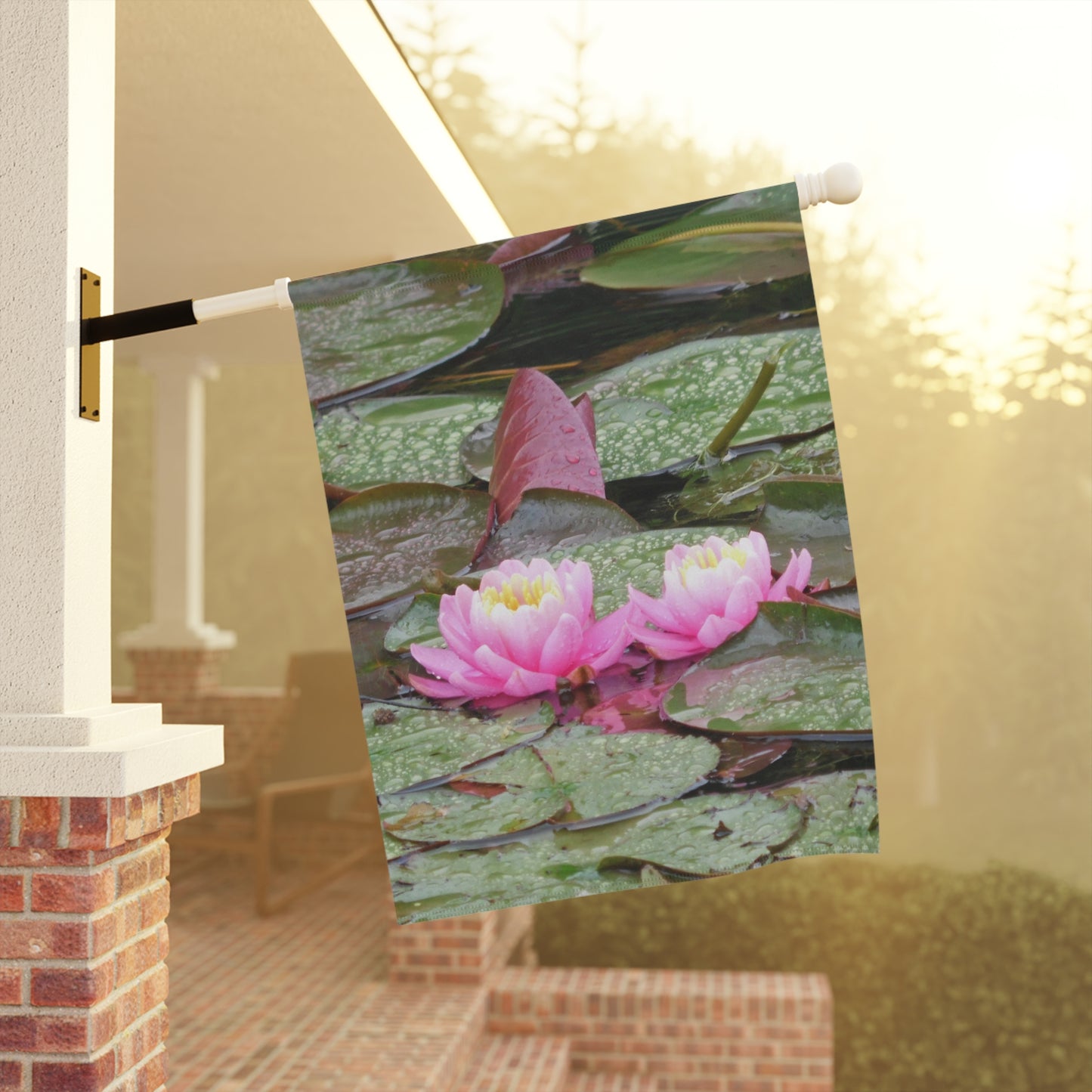 Water Lilies Garden & House Banner