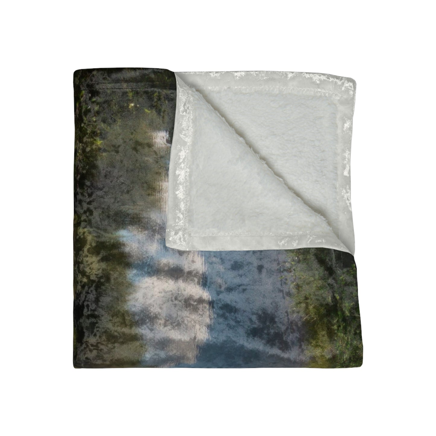 Peaceful Pond Crushed Velvet Blanket