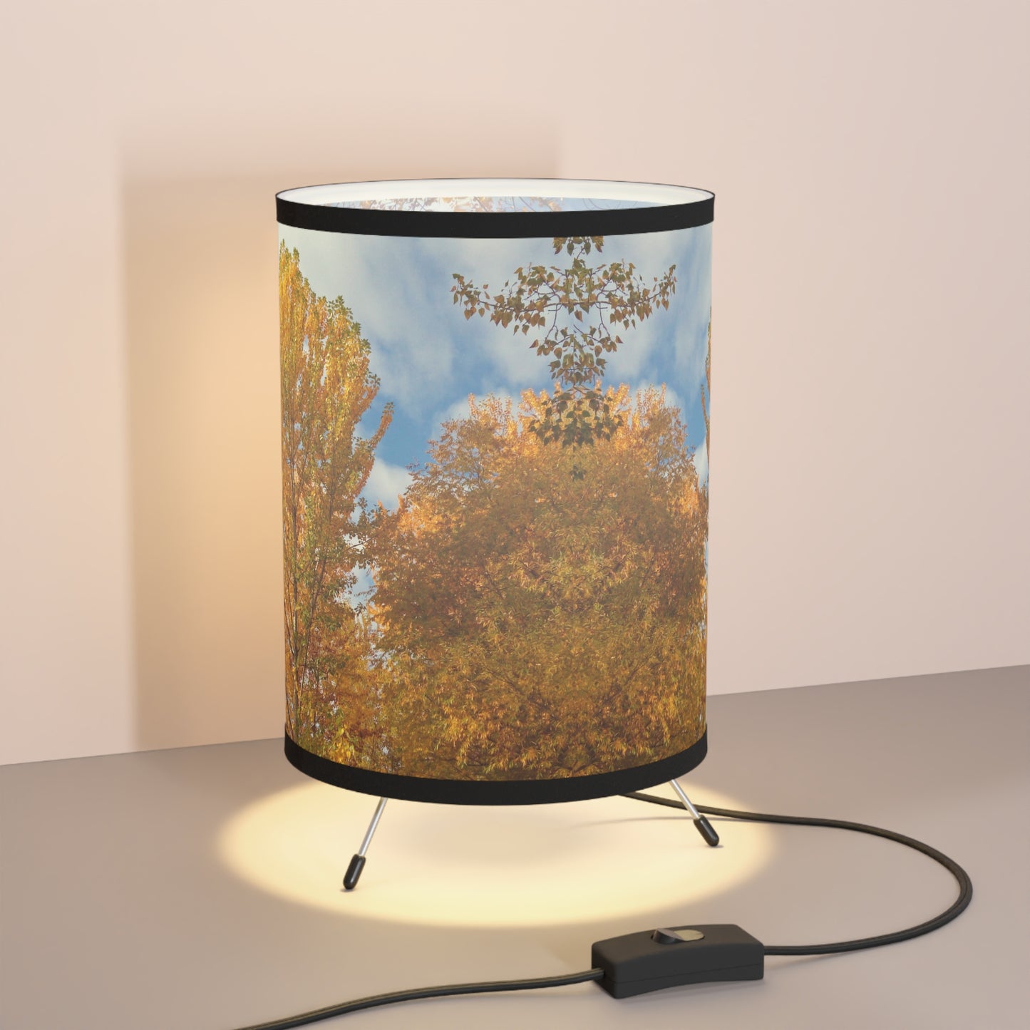 Autumn Gold Tripod Lamp