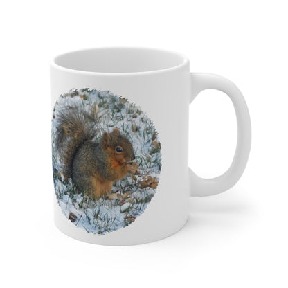 Winter Squirrel Ceramic Mug 11oz