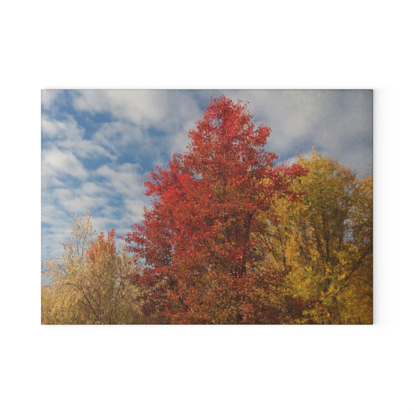 Autumn Sky Glass Cutting Board Hand Wash