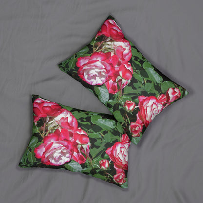 Romantic Roses Spun Polyester Lumbar Pillow