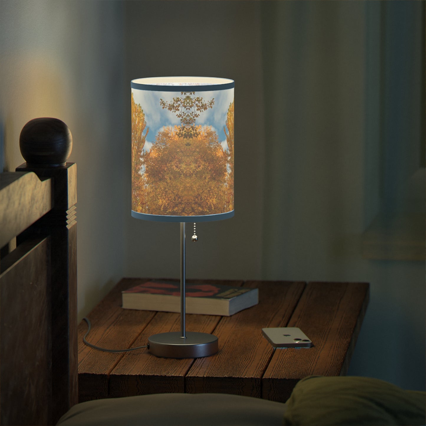 Autumn Gold Lamp on a Stand