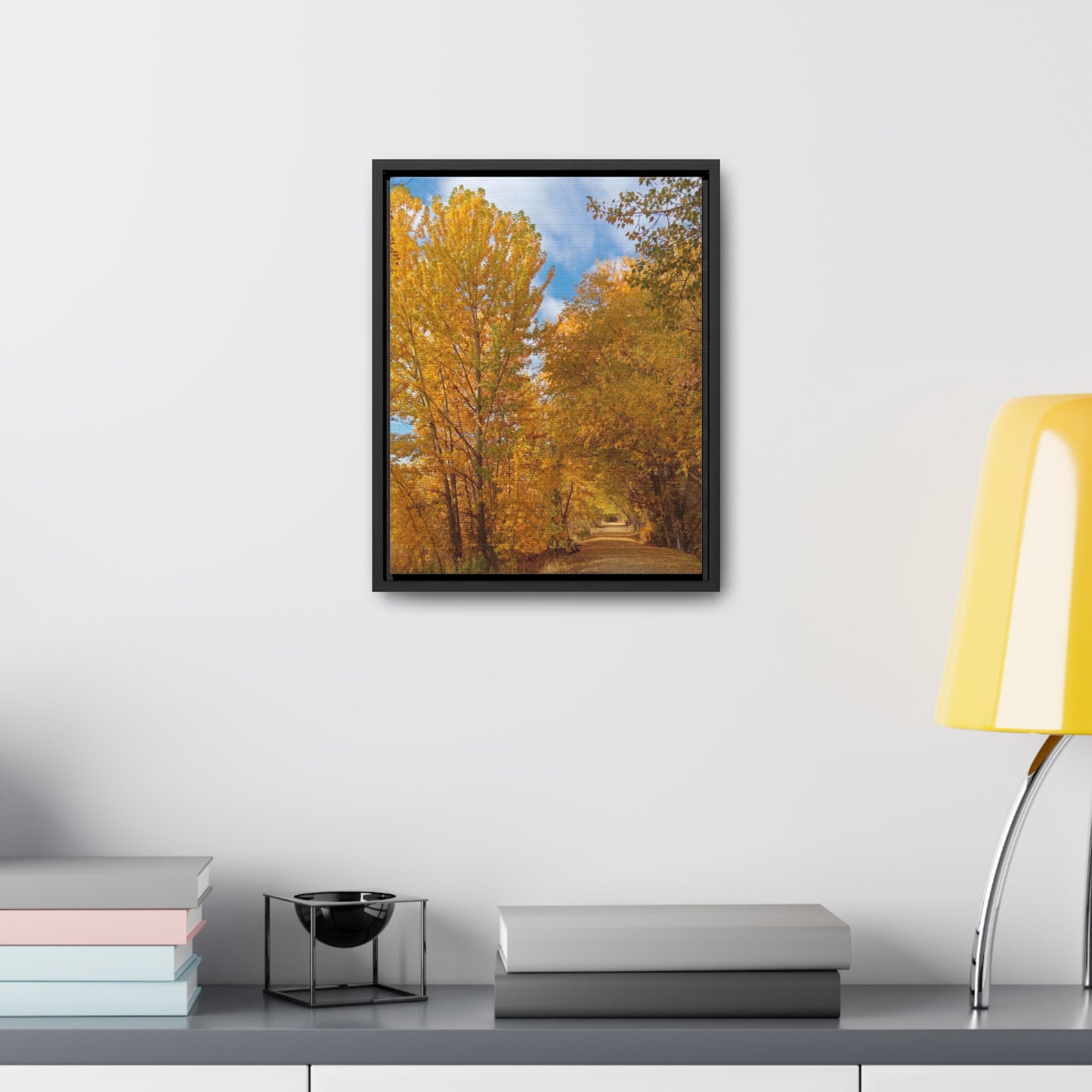 Autumn Trail Gallery Canvas Wraps Framed
