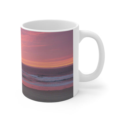 Pink Ocean Sunset Ceramic Mug 11oz