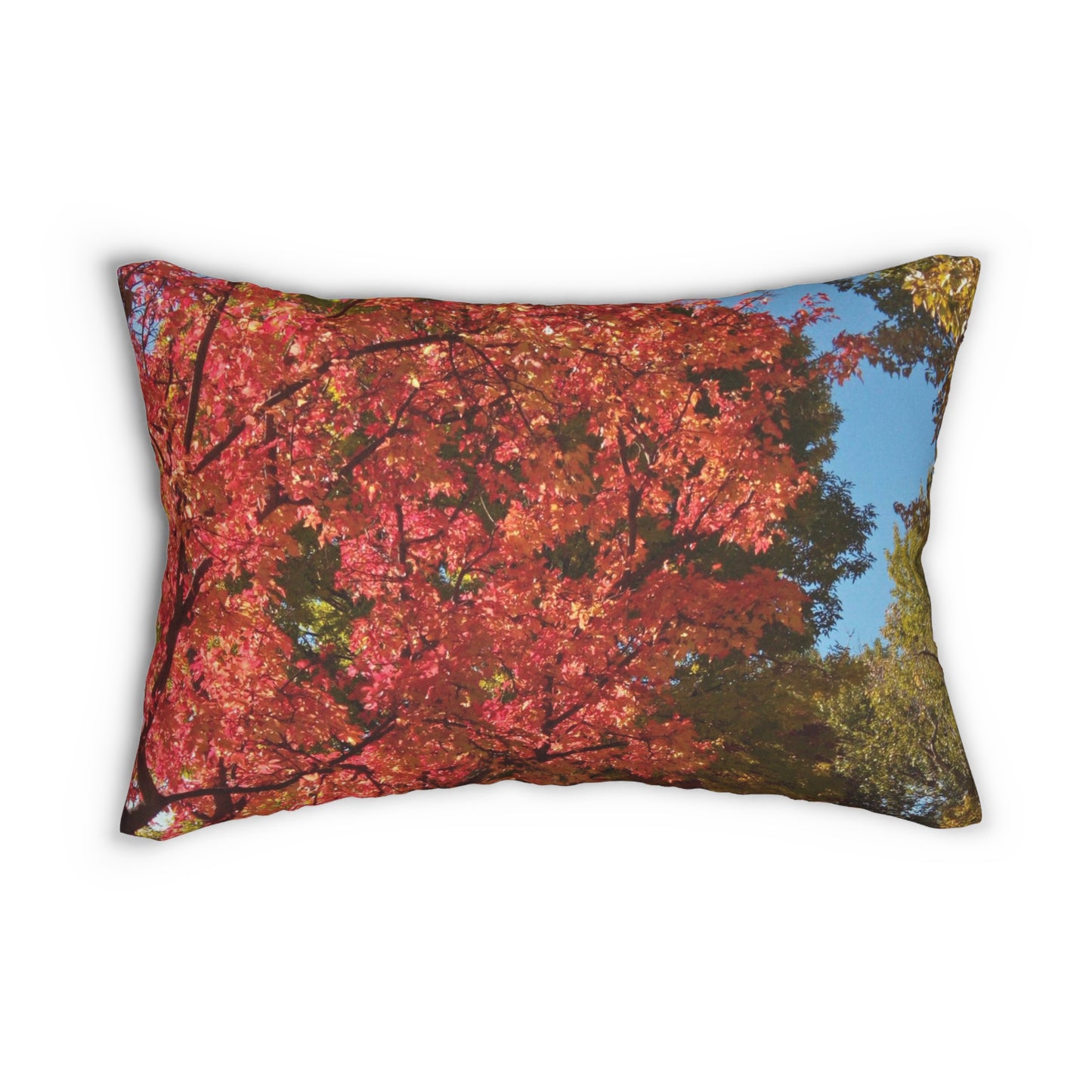 Autumn Glow Spun Polyester Lumbar Pillow