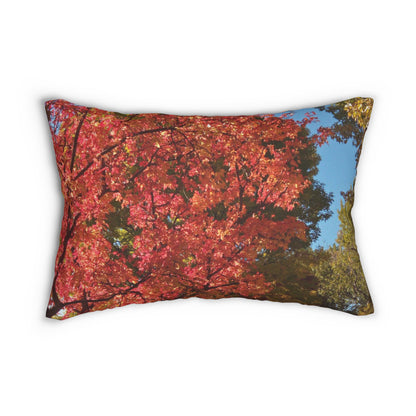 Autumn Glow Spun Polyester Lumbar Pillow