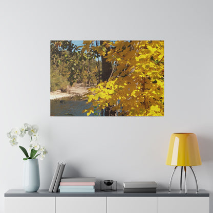 Autumn River Matte Canvas