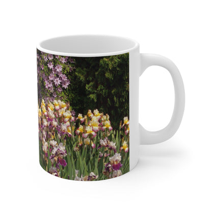Sunny Iris Garden Ceramic Mug 11oz