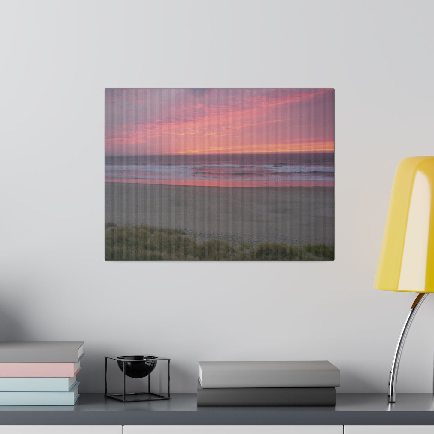 Pink Ocean Sunset Matte Canvas