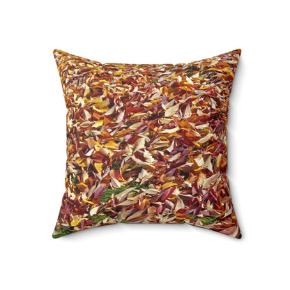 Autumn Leaves Spun Polyester Square Pillow