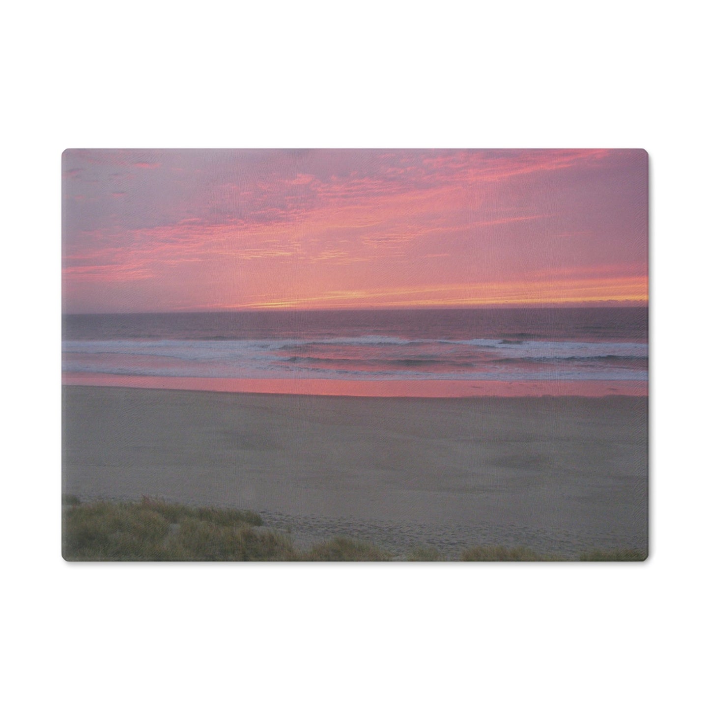 Pink Ocean Sunset Cutting Board Dishwasher Safe