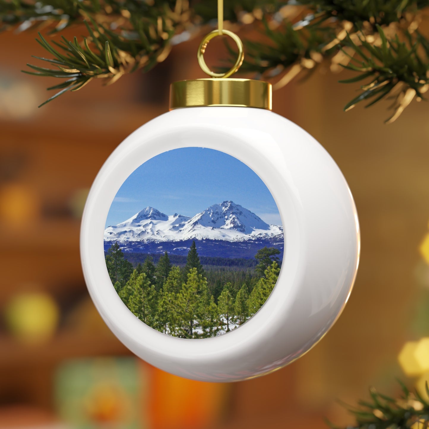 Winter Two Sisters Christmas Ball Ornament